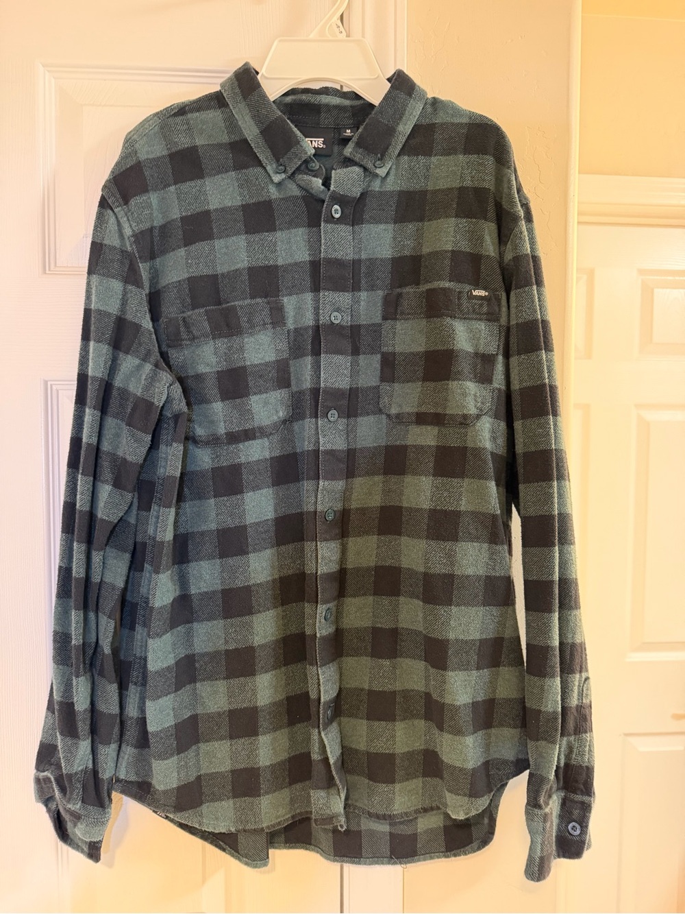 Vans Young Men's Green and Black Flannel Shirt